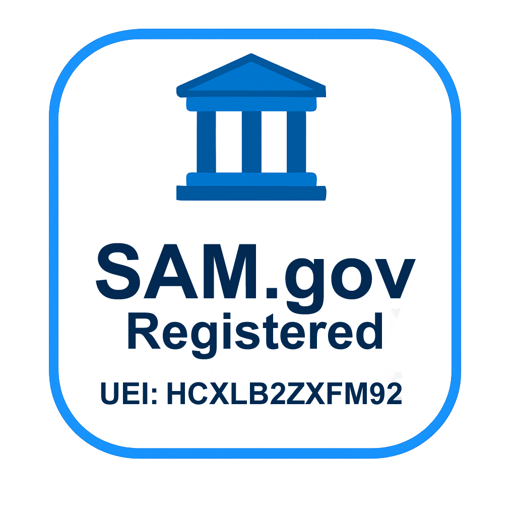 SAM.gov registration badge showing LIFTUPS Digital is an active federal contractor