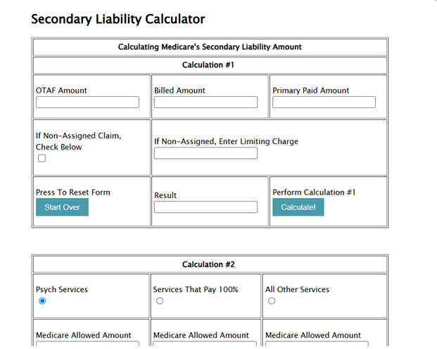 Secondary Liability Calculator